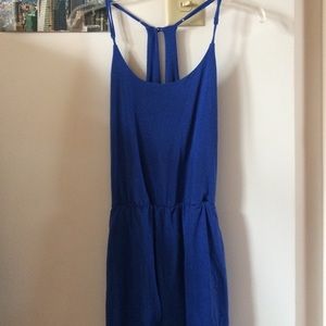 Blue Thin Strap Romper